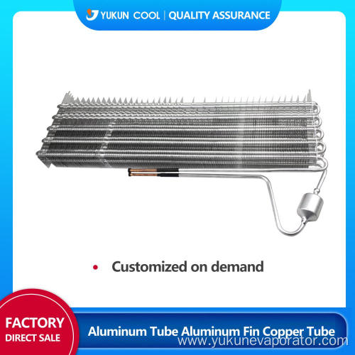 Refrigeration Air Cooled Copper Tube Condenser Finned